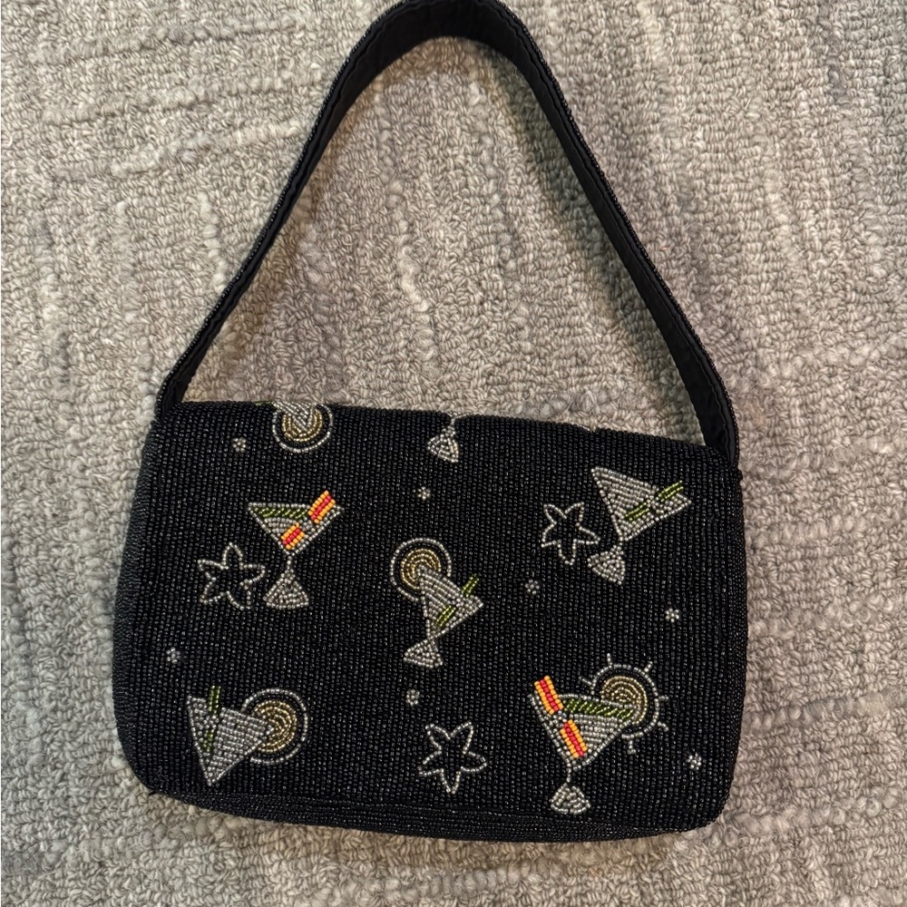VIRAL Beaded cocktail Shoulder Bag with Cocktail Design Marshalls - Picture 3 of 3